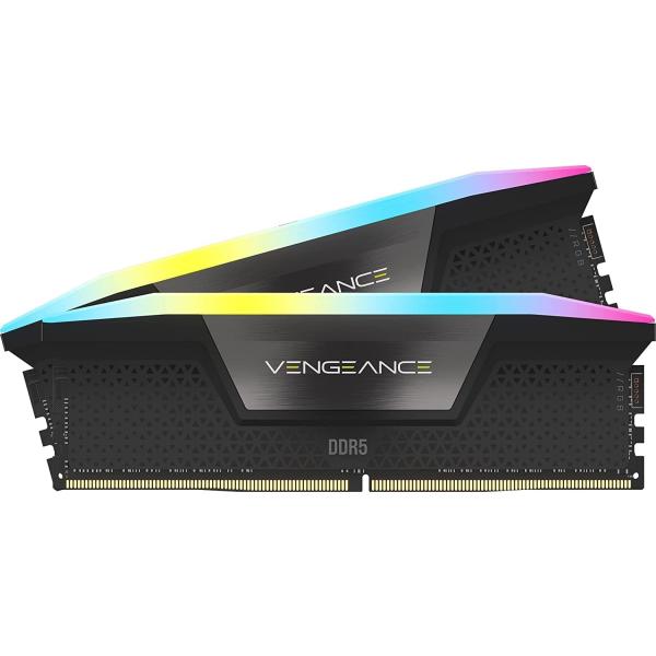 CORSAIR VENGEANCE RGB DDR5-6000 64GB (32GB×2枚) CL30 デスクトップPC用メモリ Intel XMP専用 ブラック CMH64GX5M2B6000C30