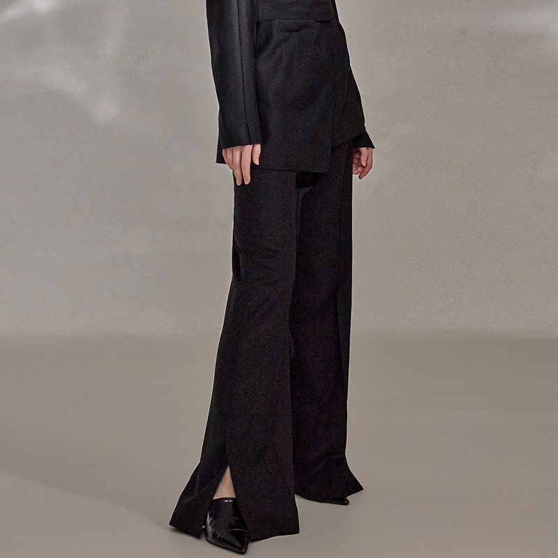 MBDP023 ピンタック ワイド ロング スラックス