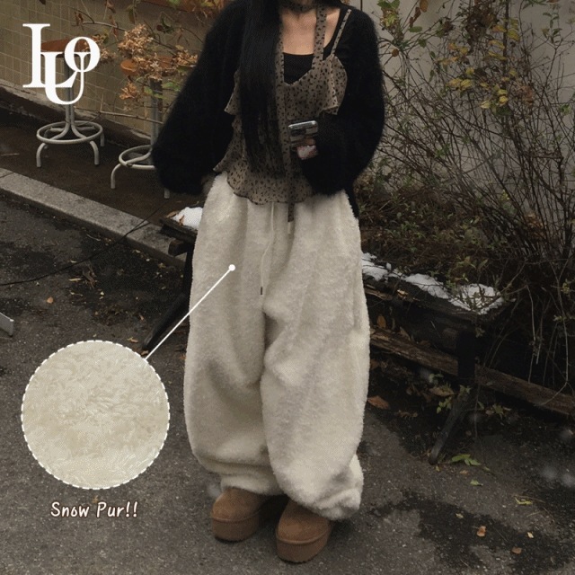 [起毛裏地/ストリングOK] ハンパアイテム ジョガー ウール 起毛 ジョガー トレーニング ヒップ ワイド バンディング パンツ (制服アイテムホイップアイテムフィット保障)