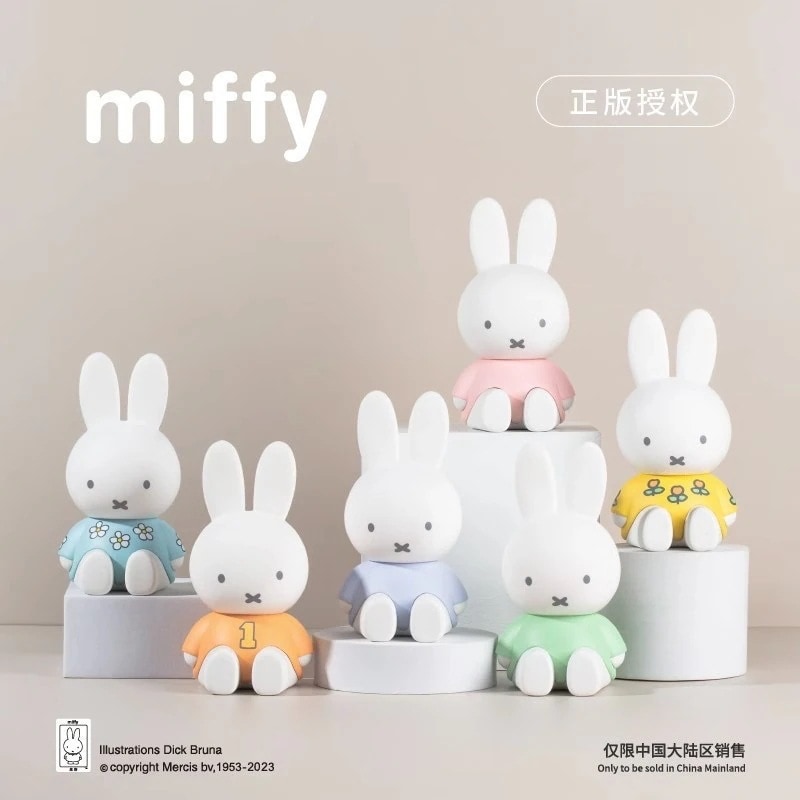 Miffyミッフィーウサギストレッチブラケットシリーズブラインドボックスかわいいウサギのフィギュア漫画置物デスクトップ携帯電話ブラケット