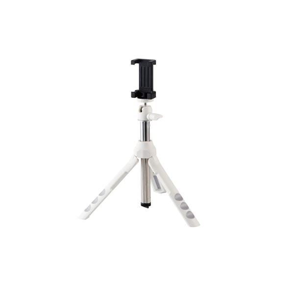 （まとめ）エレコム スマートフォン用/2way三脚/ホワイト P-STSWH(×2セット)