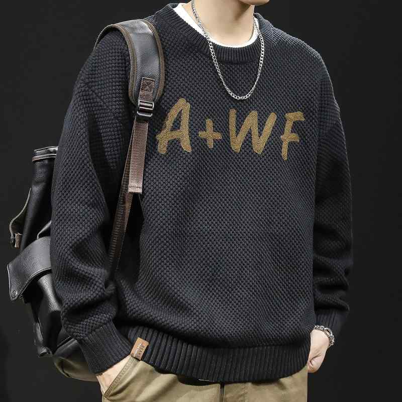 メンズ ファッション 男性用 オシャレ シンプル 大人 かっこいい 大きいサイズ ストリート 紳士服 冬 高級 セーター アメリカン レトロ ニット 長袖 春 スタイル