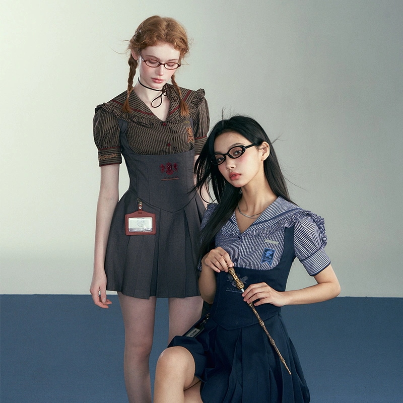 ハリーポッタージョイント風フィッシュボーンウエストサスペンダーカレッジ