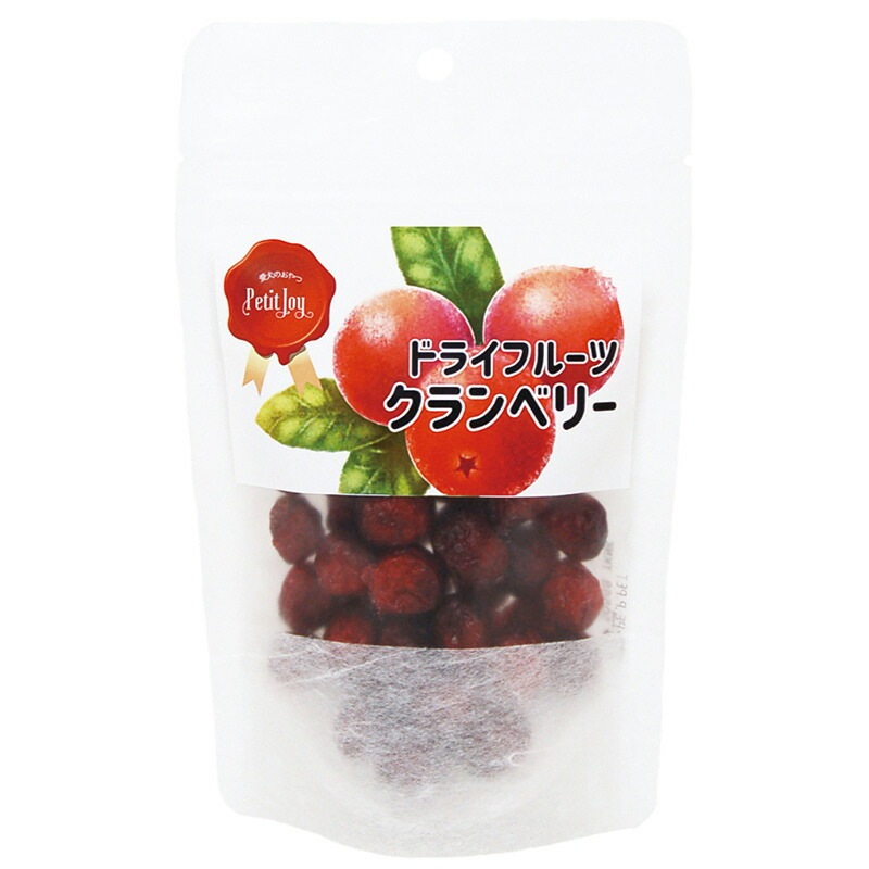 （まとめ買い）エースプロダクツ PetitJoy ドライフルーツクランベリー 50g 犬用おやつ [x7]おやつ