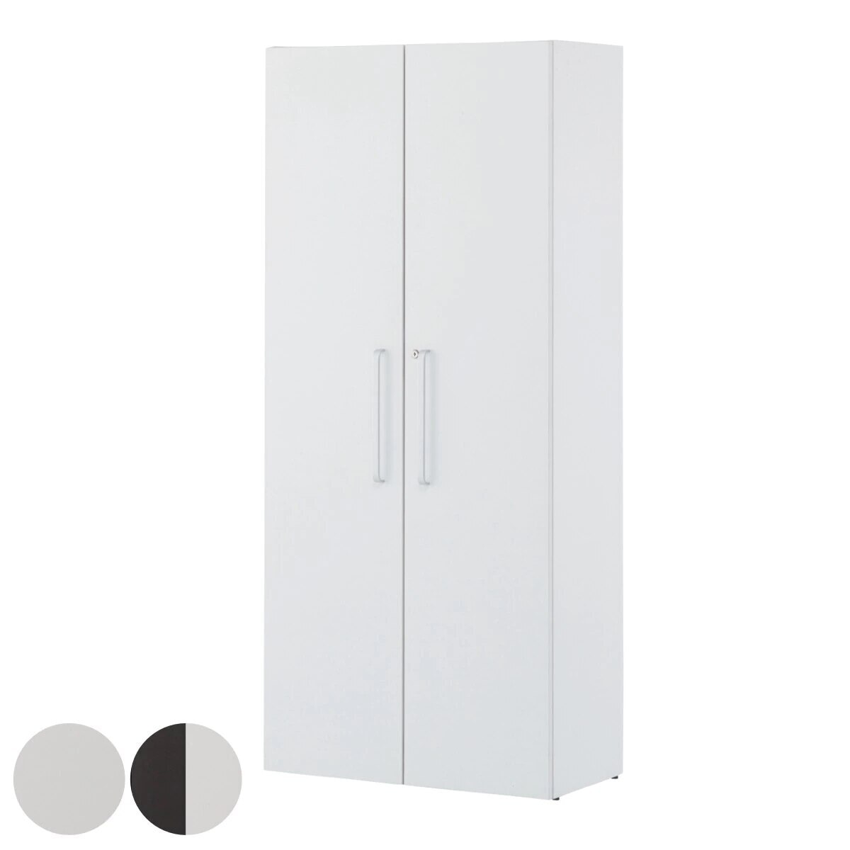 シェルフ 5段 ファイルラック ハイタイプ 全面扉付 プリーマ 幅80cm 書棚 ラック 棚 書庫 収納家具 ファイル棚 カルテラック 鍵 カギ付き 扉付き A4対応 扉 シンプル 法人限定