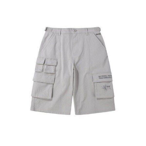 JR2PTU853 ライトベージュ 男女共用 カーゴポケット バミューダ ショートパンツ ハーフパンツ_SC