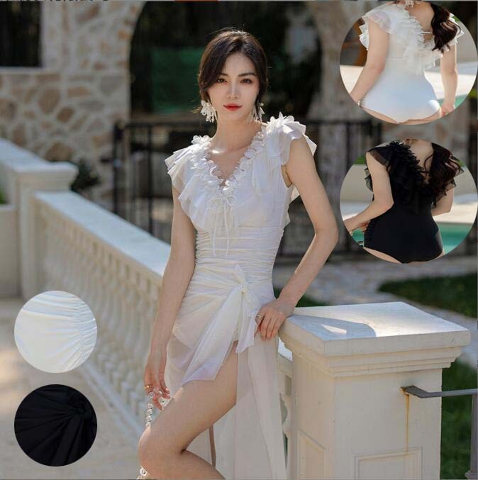 送料無料 2点 Vネック 水着 ビキニ 小胸 美胸 水着 レディース ミズギ 大きサイズ みずぎ 韓国風 体型カバー パッド付き ワイヤーあり 女性用水着 タンキニ ママ 体型カバー 温泉 背中見せ