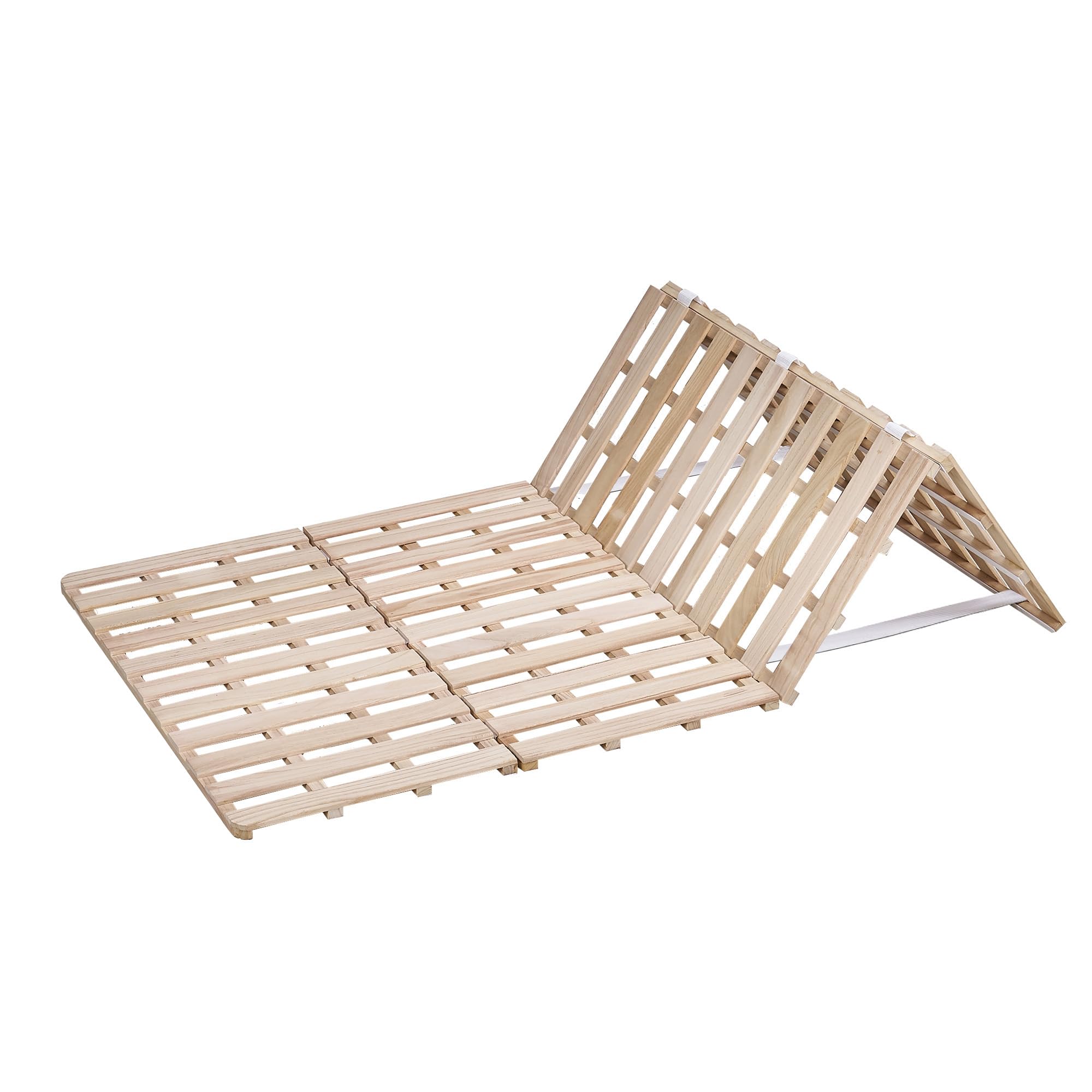 ベッドスラット すのこベッド ロータイプ 幅196×奥行120×高さ2.5cm 折りたたみ 低いベッド 木製 畳み 一人暮らし 頑丈 シングル バランス 通気性 コンパクト 組立簡単 静音 カビ防止