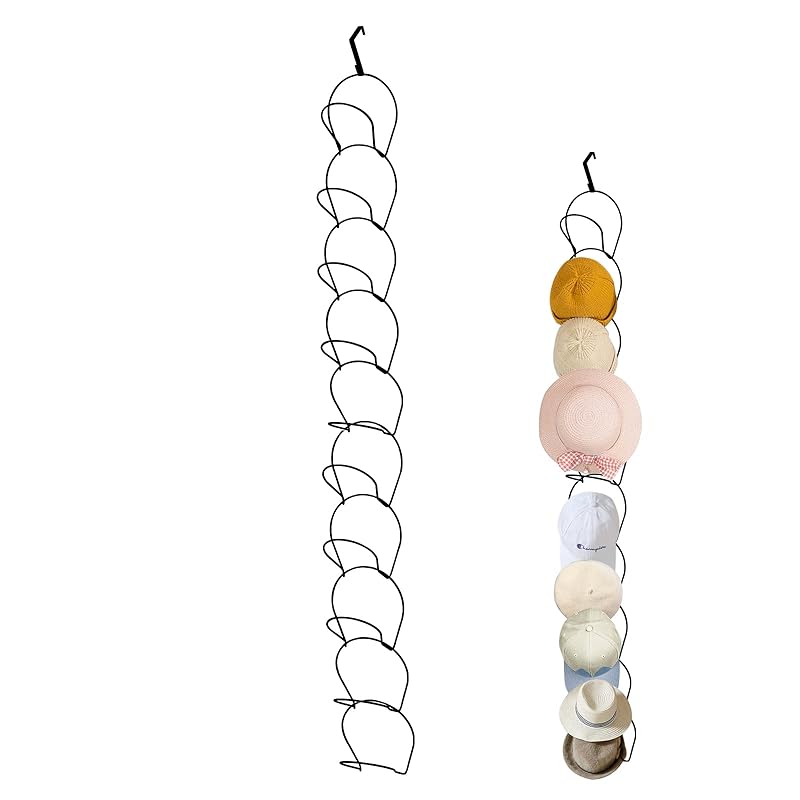 KR KITCHENRAKU 帽子掛け フックコートハンガー ウォールハンガー 壁掛け 帽子ハンガードアハンガー キャップラック 帽子 収納 吊り下げ 洋服掛け ドアフック 玄関 帽子 洗濯 型崩れ防 4,523円