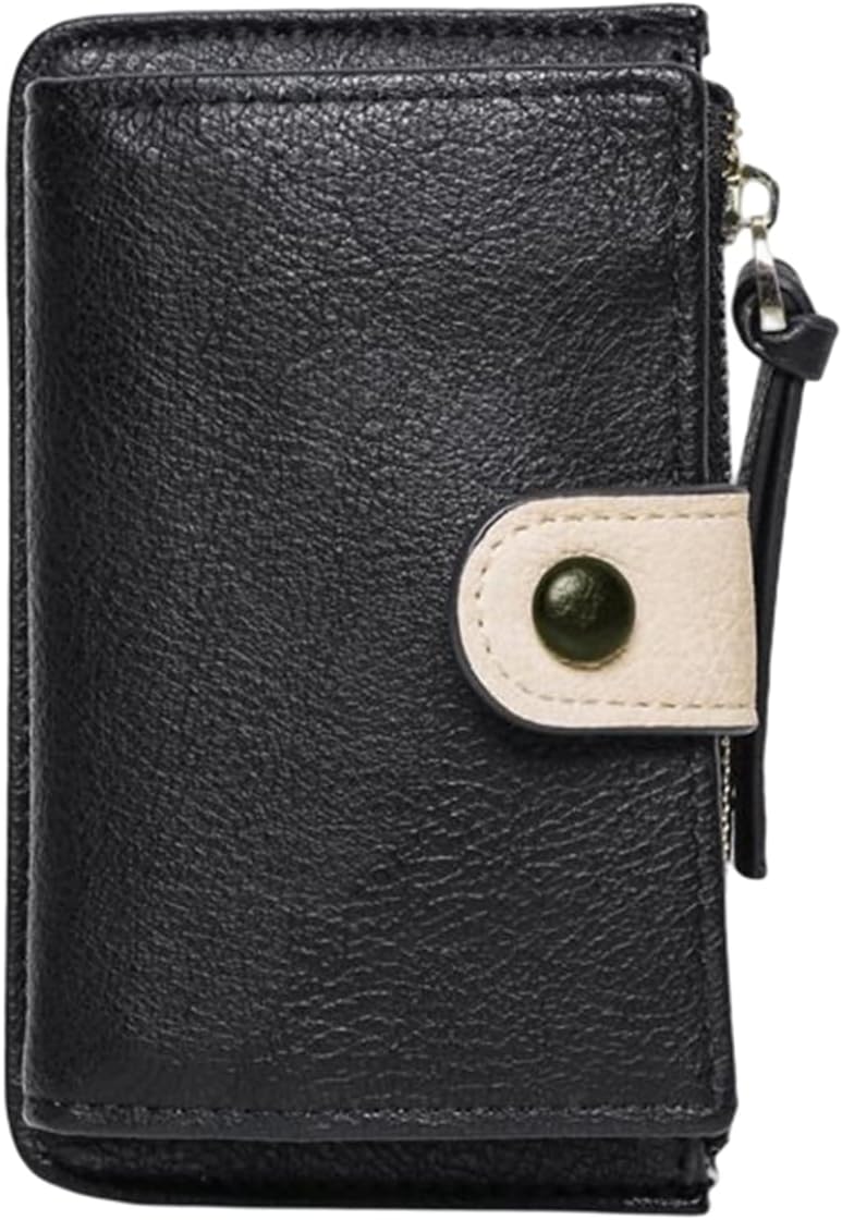 【20%OFFクーポン】財布 レディース 2つ折り 小型 無地 ファスナー ボタン 軽い 大容量 キーホルダー カード入れ 小銭入れ 多機能 使いやすい スキミング防止 ウォレット コインケース シン