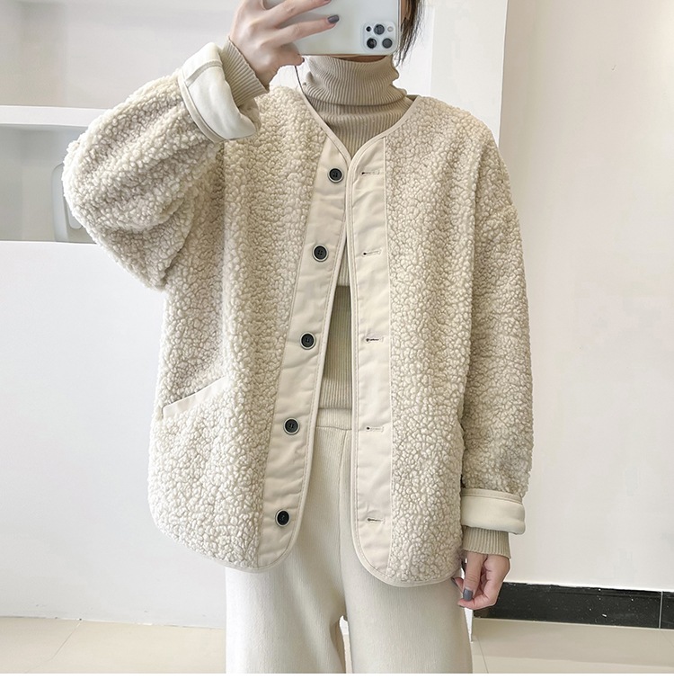 もこもこ アウター 上着 もこもこアウター レギュラー丈 長袖 モコモコ ポケット 厚手 かわいい 可愛い シンプル カジュアル おしゃれ お洒落 可愛い 女子 こなれ感 ラフ