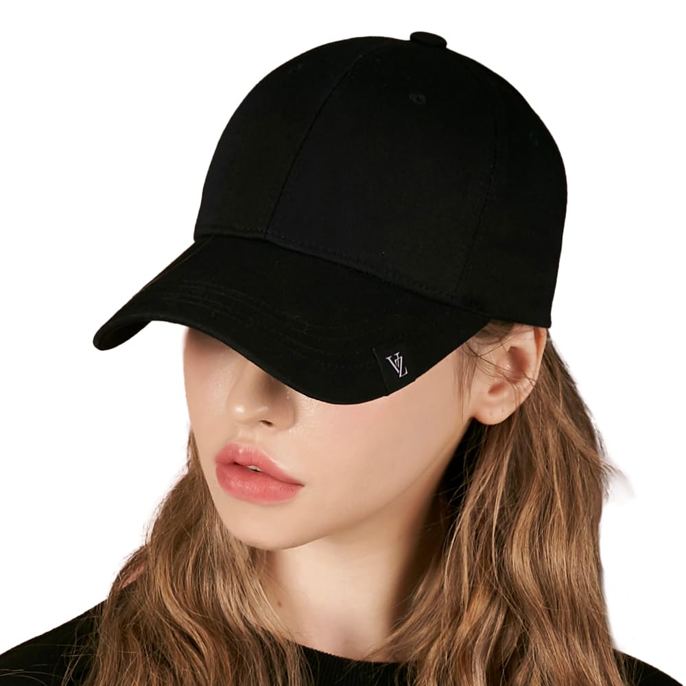 Label visor over fit ball cap Black