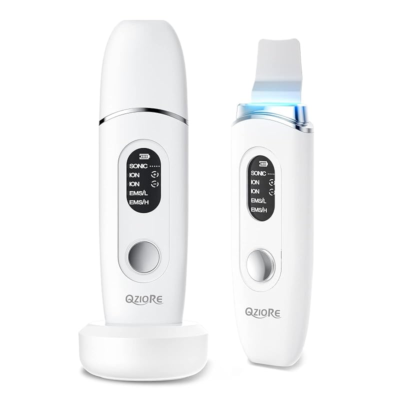 【2024新登場】ウォーターピーリング 防水 Q-ZIORE 美顔器 超音波ピーリング IPX7完全防水 毛穴ケア 小型 赤青光エステ 自動電源オフ 600mAh大容量 超音波振動 Type-C充電ス