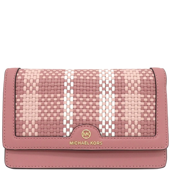 マイケルコース Michael Kors チェーンウォレット ジェット セット チャーム レザー ピンク ゴールド金具 ショルダー 32S2GT9C5U【中古】