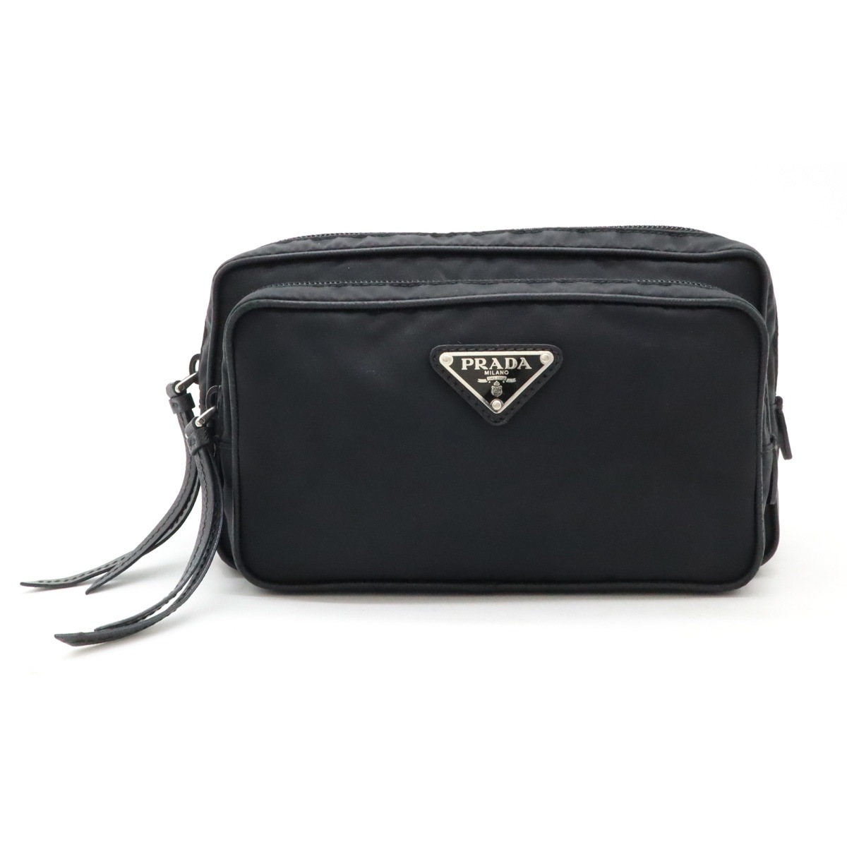 ボディバッグ ウエストバッグ ウエストポーチ ヒップバッグ ナイロン NERO 黒 ブラック シルバー金具 1BL01