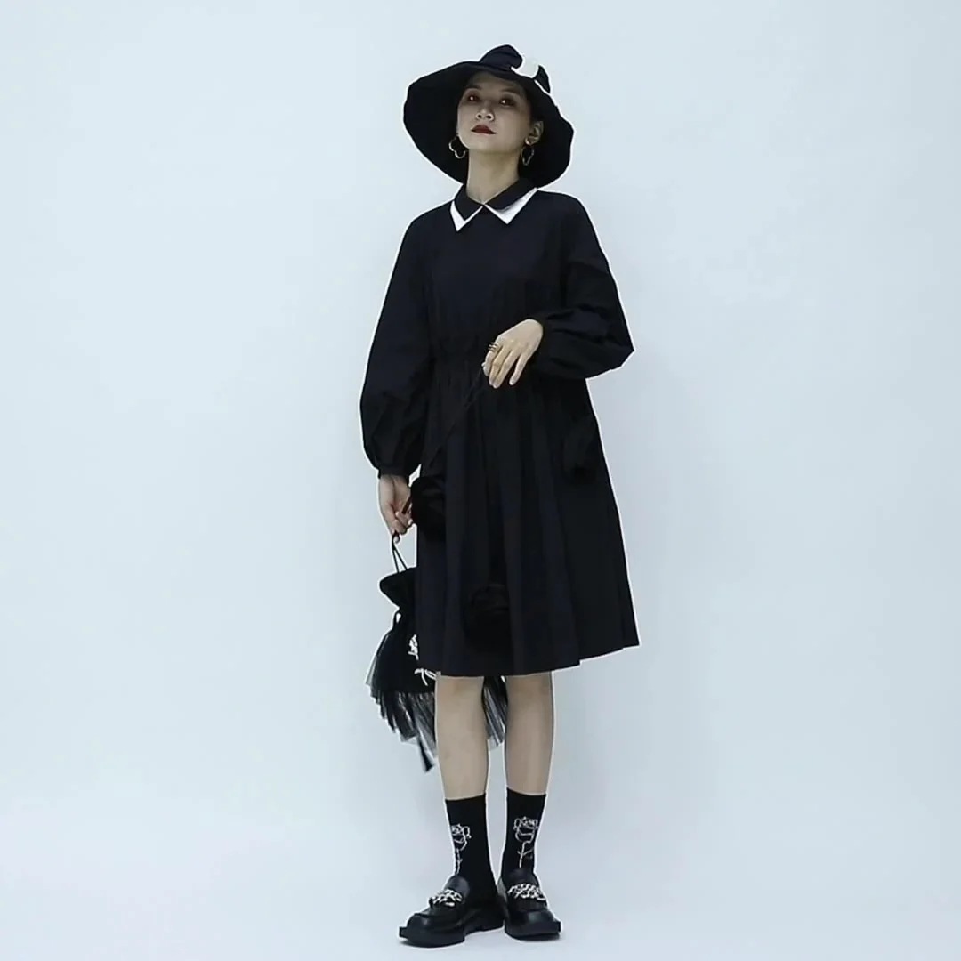 春品復古立体花の絵柄な飾ワンピースセミロング丈着痩せ大きいサイズ人気スラックスパンツ