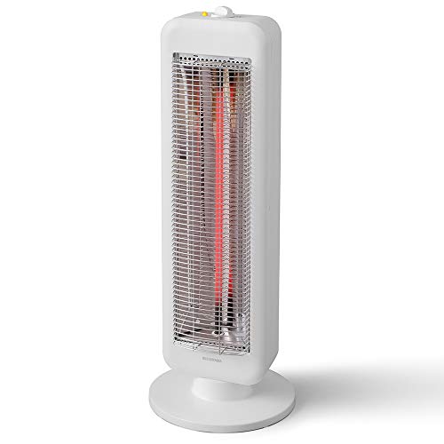 アイリスオーヤマ 電気ストーブ ヒーター 高さ型 首振り70度 転倒時電源OFF 400W/800W 2段階切替 ブラックコートヒーター IESB-S800 ホワイト