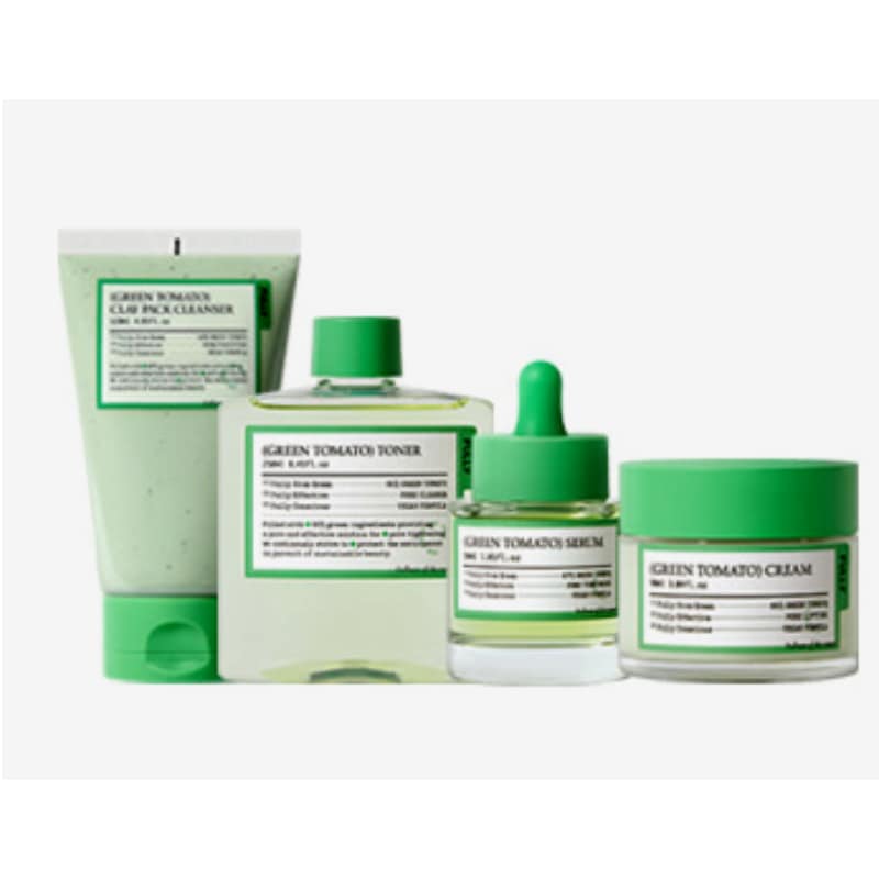 グリーン トマト4種セット/グリーントマト (トナー/セラム/クリーム/クレンザー)韓国大人気商品!!