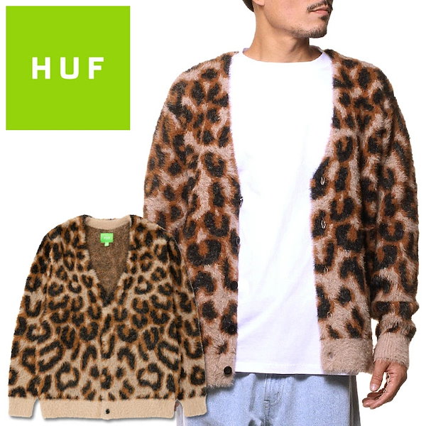 ご購入商品 HUF ハフ レオパードカーディガン | www.barkat.tv