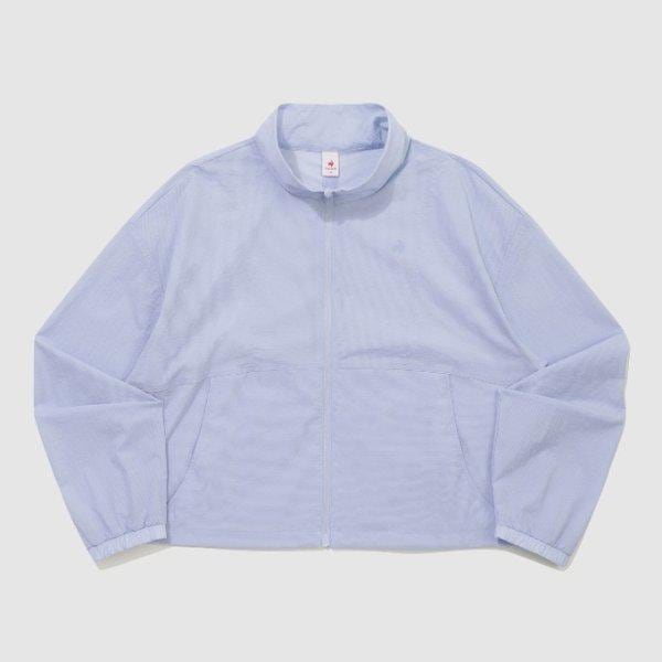 M ジャケット BQK QR222OJK61-GBL 女性 エアリーテンション ルーズフィット ハイネック 軽量 ジャケット / GREEN BLUE