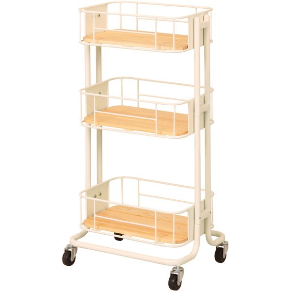 BCW-440(WH) ホワイト ビーワイケージ [キャスター付きワゴン] メーカー直送 7,636円