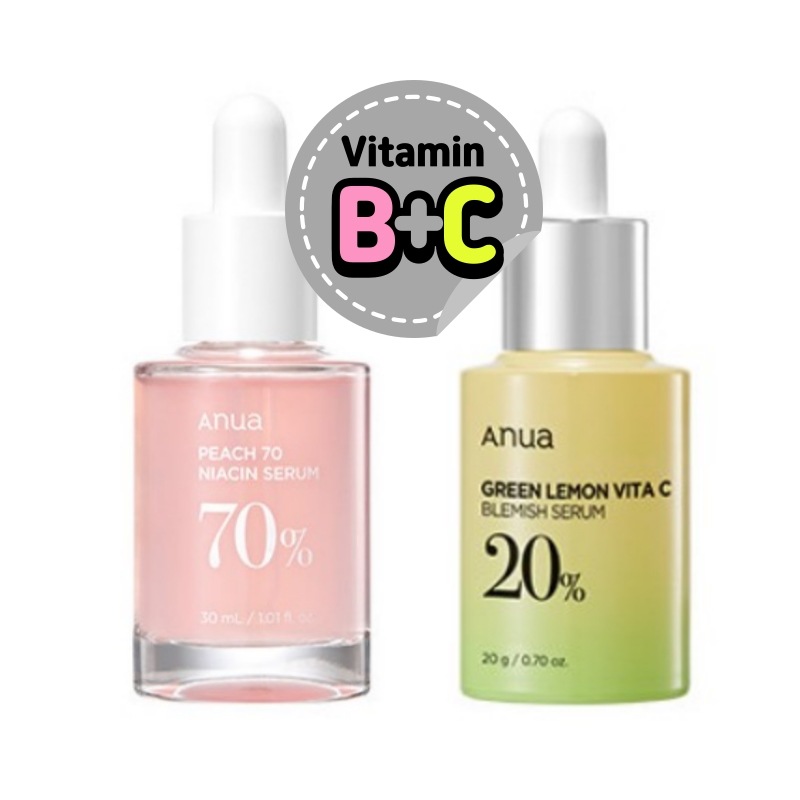 [正規品]桃 ナイアシン 70 セラム(ビタミンB) 30ml + グリーン レモン ビタC プチセラム アスコビック エシード(ビタミンC)20ml #韓国コスメ #くすみケア 7,690円