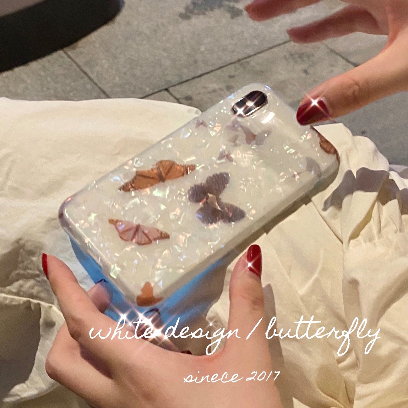 Huahua Laser ButterflyLittle Fairy Original Soft Phone Case iphone12minipro All Inclusive XSMax Ret