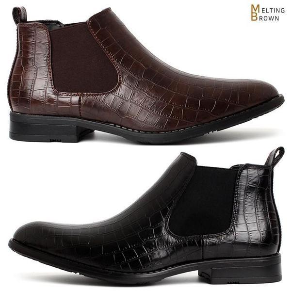 メンズアンクルブーツ メンズチェルシーブーツ 革靴 WN1