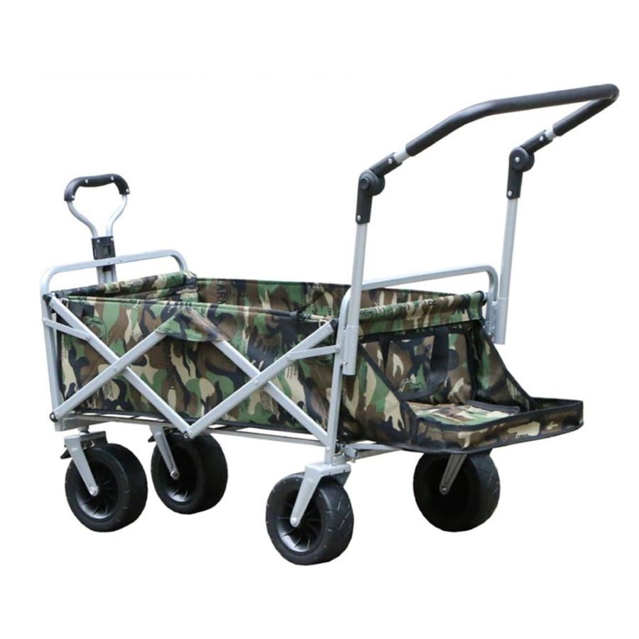 キャリーワゴン キャリーカート 大容量 アウトドアワゴンキャンプカート 分は取り外し可能なので ブレーキ付きホイール で長い荷物も運べる ゴムバンド2本付き