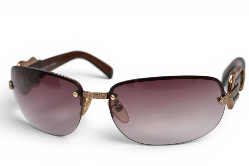 フェンディ サングラス/アイウェア FENDI ブラウン/スモークグラデーション FS412 6416 レディース【中古】
