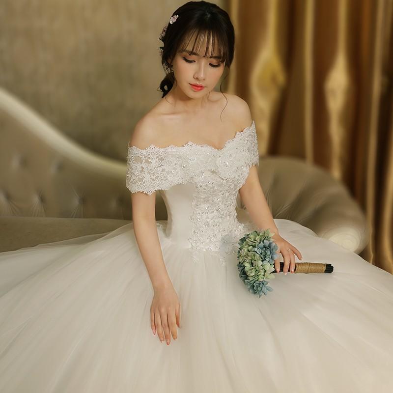 ウエディングドレス 安い 二次会 ウェディングドレス 結婚式 エンパイア 花嫁 プリンセス 披露宴 ロングドレス ブライダル シンプルドレス ベアトップ トレーン