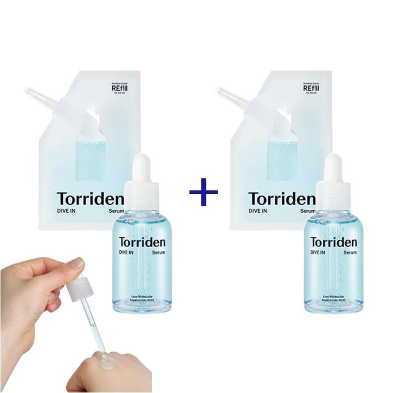 【正規品】【1+1】トリーデン ダイブイン 低分子 ヒアルロン酸 セラム (50ml+50ml) 限定版 企画商品 本品&詰め替えパック美容液 韓国コスメ