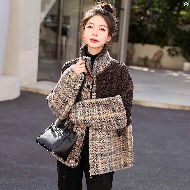 レディース　ファッション　おしゃれ　海外　ヨーロピアン　海外風　大歳　綺麗 ラムウール コート レディース 秋冬 ハイエンド 海 寧 毛皮 統合 厚手 ウール