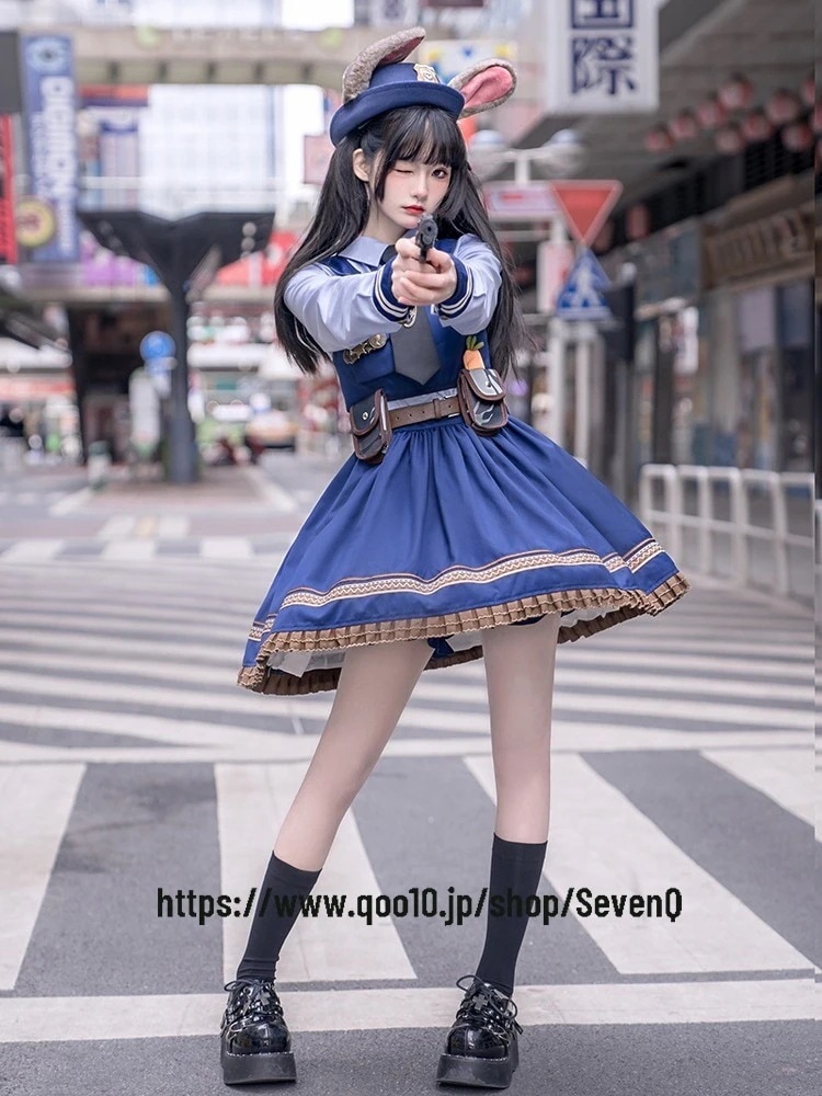 クレイジーアニマルシティ ジュディ コスセット バイナリ 漫画 キャラクター ドレス ディズニー コスプレ 大人服 フルセット