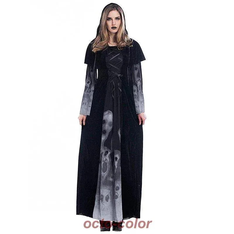 女性用 レディース どくろ 仮装 大人用 コスプレ衣装 【新品先発】骨 【ハロウィンカーニバル】ガールズ ドクロ コスチューム ホラー 骸骨