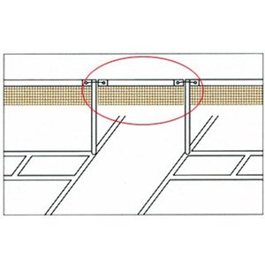 KT(寺西喜スポーツネット)バドミントン練習用ポスト間用ネット 茶色 KT519