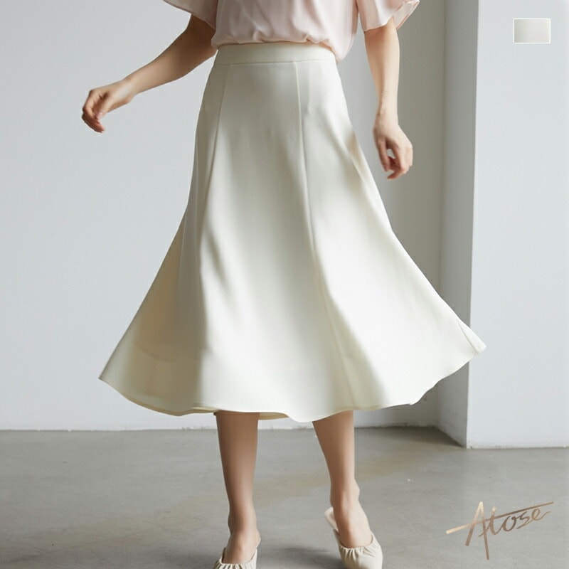 【2点購入で150OFF】【短納期】スカート レディース ミディアム ミニ フレアスカート ひざ丈 透け感 着痩せ 美脚 韓国ファッション 体型カバー シンプル リラックス 着回し 膝丈 無地 かわい 8,881円