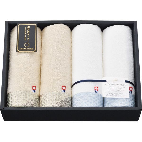 瀬戸内テーラー あかつき フェイスタオル4枚セット ベージュ