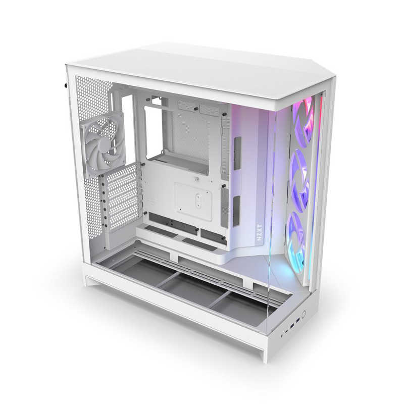 NZXT　PCケース [ATX / MicroATX / Mini-ITX] H9 FLOW RGB(2025) ホワイト　CM-H92FW-R1