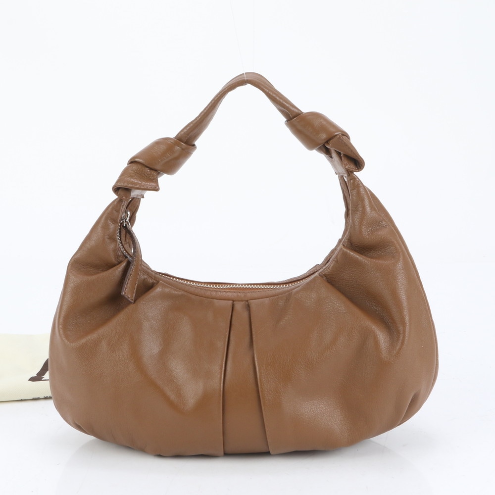 美品 シフォン スカーフ ワンショルダー レザー ショルダーバッグ 肩掛け トート ハンド レディース EUE CQ22-6 中古