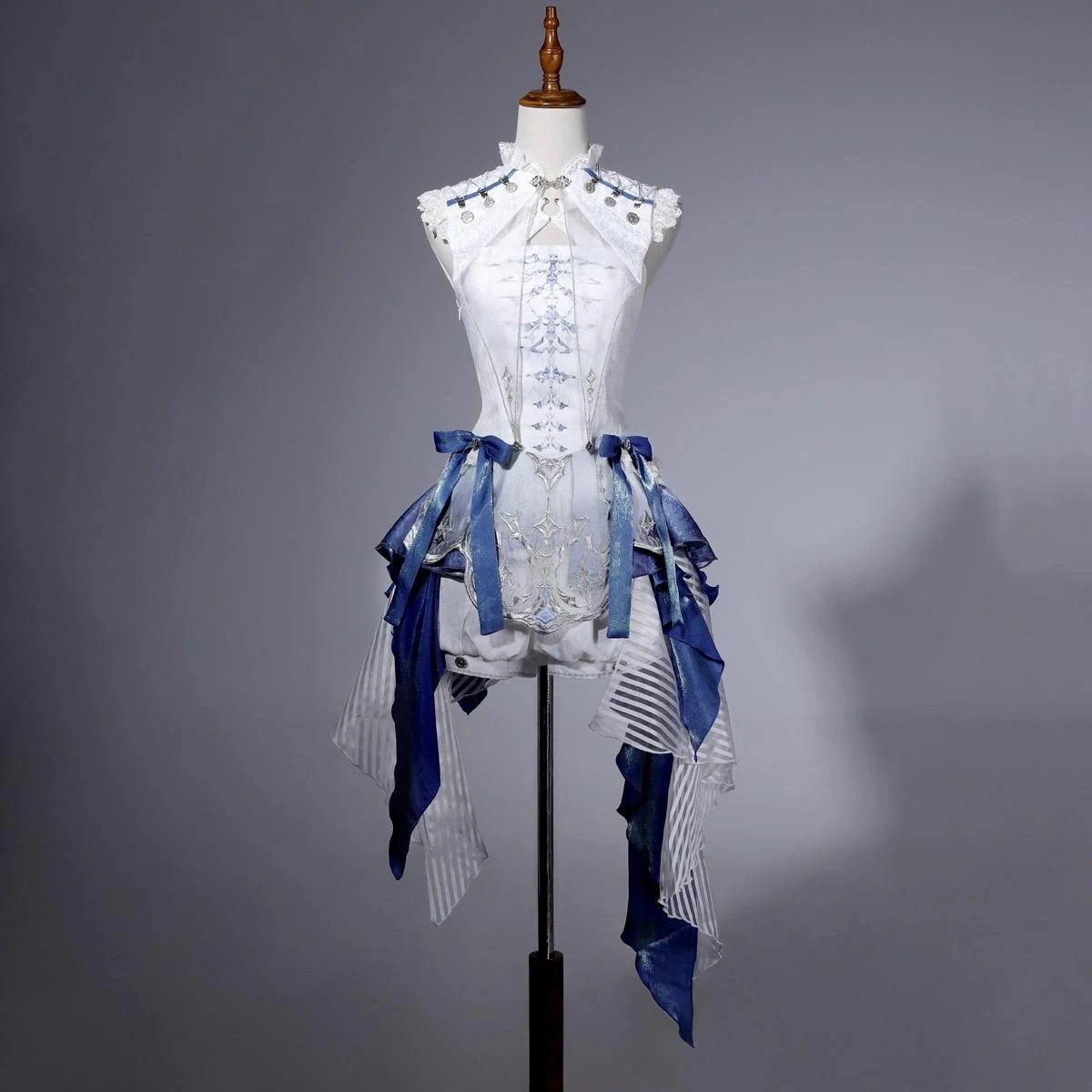 正規品デザインブルーホワイトキールlolitaワンピースストールゴシック风王子系ロリータ
