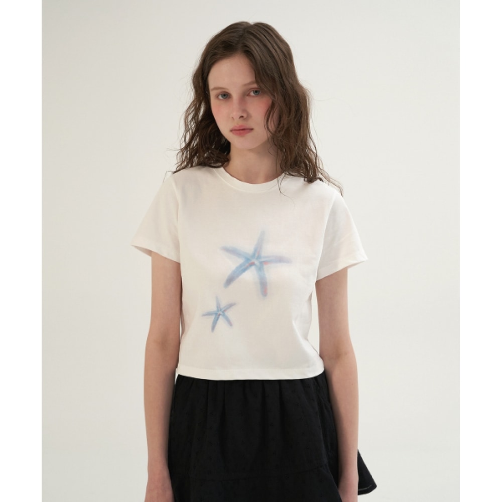 サムウェアバタースターフィッシュクロップトップ-ブルースターフィッシュ