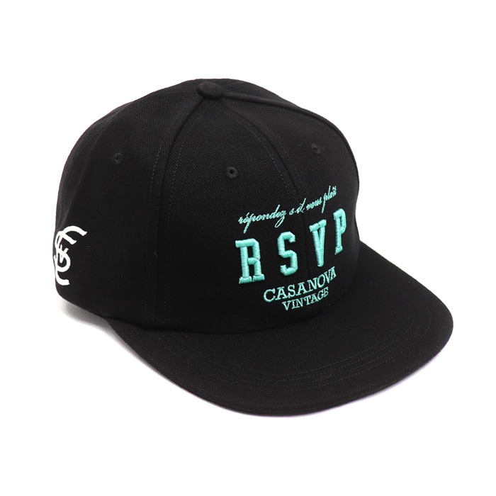 CASANOVA×RSVP コラボ CAP 15周年記念 キャップ ブラック A804B メンズ 中古 極美品