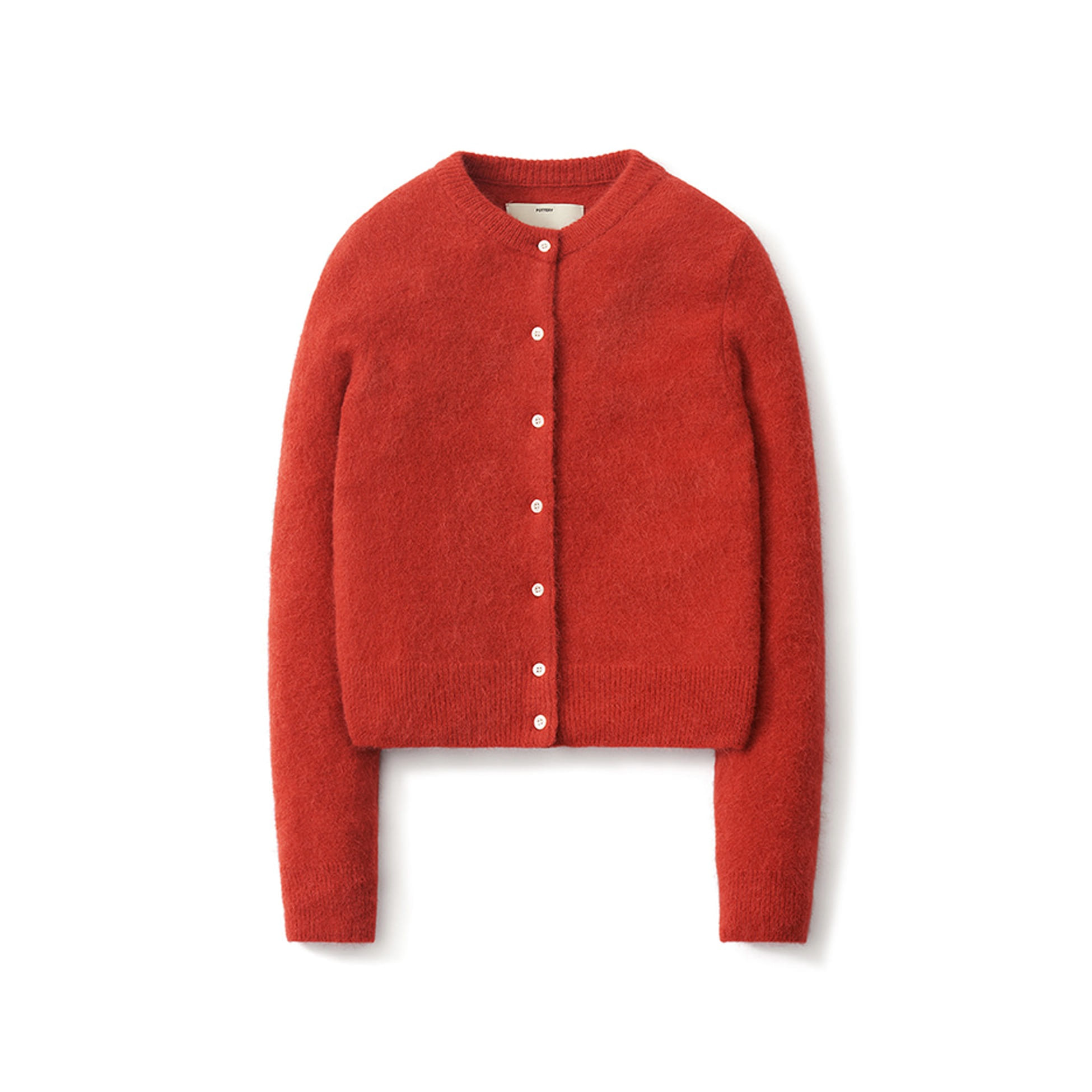 【POTTERY】 W ROUND NECK CARDIGAN : RED