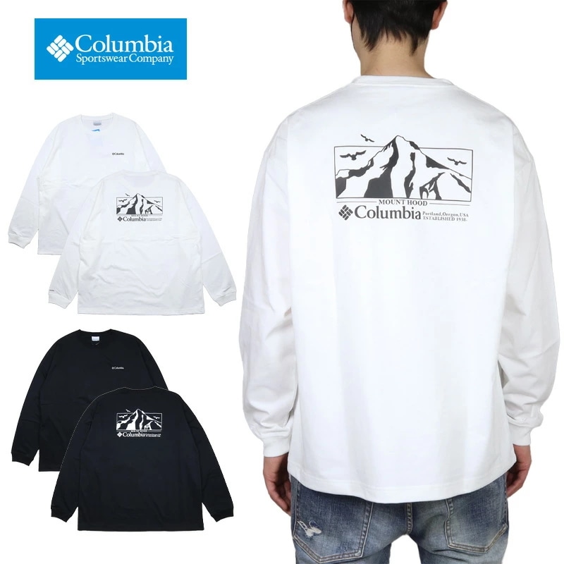 ロンT Tシャツ 長袖 ロングスリーブ メンズ レディース アウトドア ブランド 大きいサイズ おしゃれ 白 黒