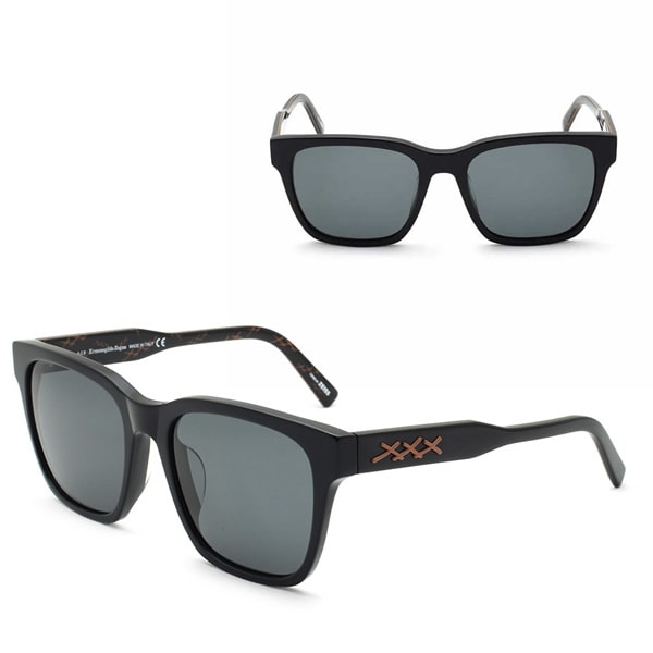 サングラス EZ0147-D/S 01A 57 Ermenegildo Zegna サングラス UVカット ブラック グレー ユニセックス 15,246円