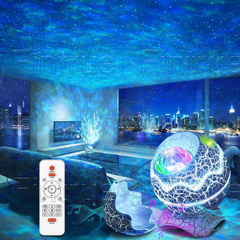 スタープロジェクターライト 恐竜の卵 ベッドサイドランプ LEDライト 投影効果 プロジェクター ブルートゥース音楽再生 恐竜の卵の形 星空ライト タイマー機能付き 音声制御 催眠投影 Blueto