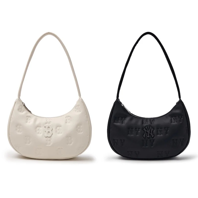 3ABQS024N韓国限定販売 クラシック モノグラム ニュー エンボ ホボバッグ ボストン レッドソックス