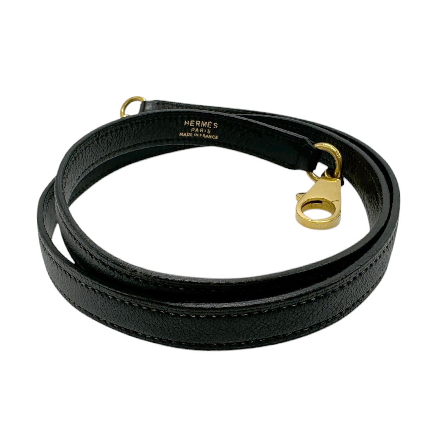 エルメス HERMES ショルダーストラップ ケリー用 ボリード用 ヴォーガリバー ブラック ゴールド ユニセックス z3147