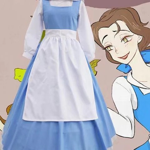美女と野獣ゲーム服ベル姫服テーマパーティーベルメイド服コスプレ衣装